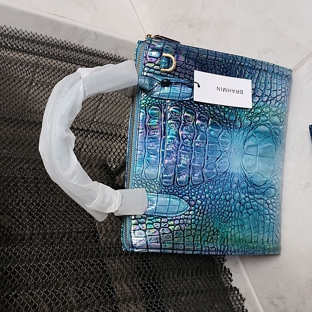 π₯³πHOST PICK!ππ₯³ ππ₯³ BRAHMIN Blue Topaz Small Caroline Satchel & Wallet π₯³π - Picture 10 of 14